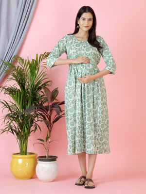 Moda Rapido Women Fit and Flare Multicolor Midi/Calf Length Dress