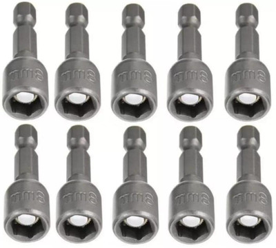 SHUANG YOU Hex Magnetic Power 8mm 5/16 Socket Adapter Drill Bit Nut Driver Set 1/4 inch Hex for Power Tools, 10-Piece