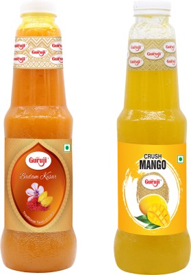 SHREE GURUJI Badam kesar and Mango Crush(2 x 1 L)