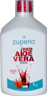Zuperia Red Aloevera Juice 1 Litre | Immunity Booster | Liver Management | Helps in purifying Blood & Skin Problems | Helps in digestion & hyper acidity | No added Sugar(1 L)