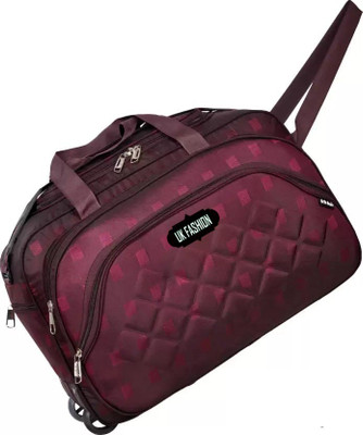 uk fashion (Expandable) Liters Stylish LightWeight Poleyster Duffel Bag With Two Wheel Regular Capacity Duffel With Wheels (Strolley)
