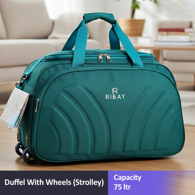 RIBAY (Expandable) Strolley Duffel Bag - Luggage Travel with 2 wheels Duffel With Wheels (Strolley)