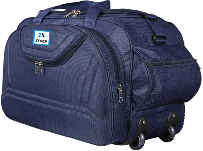 (Expandable) Haversack Blue Travel Duffel Bag Duffel With Wheels (Strolley)