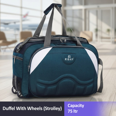 RIBAY (Expandable) Strolley Duffel Bag - Luggage Travel with 2 wheels Duffel With Wheels (Strolley)