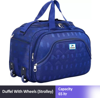 ZEDEN SHOPS CHKS BLUE 01 Duffel With Wheels (Strolley)