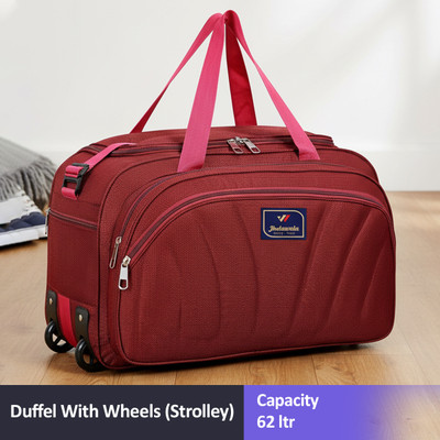 Jholawala (Expandable) 62 L Strolley Duffel Bag - travel luggage duffel bag - Purple - Large Capacity Duffel With Wheels (Strolley)