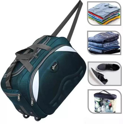 (Expandable) 80(40+40)L Strolley Duffel Bag - Luggage Travel DuffelBag with wheels combo pack Duffel With Wheels (Strolley)