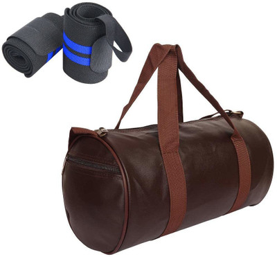 Raizex Combo of Gym Bag Duffel Bag with Shoulder Strap with Wrist Support Band Fitness Accessory Kit Kit