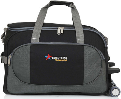 PERFECT STAR (Expandable) 60L Strolley Duffel Bag (Like Suitcase) 60L With three wheels Duffel With Wheels (Strolley)