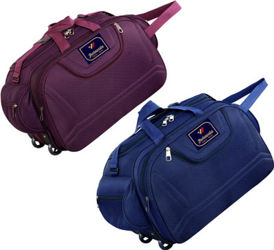 Jholawala (Expandable) 60 L Strolley Duffel Bag - Combo Set Of 2 Travel Duffel Bag With Smooth Wheels Duffel With Wheels (Strolley)