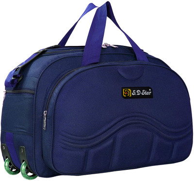 SD Star (Expandable) Fabric Travel Duffel Bags for Men and Women Duffel With Wheels (Strolley)