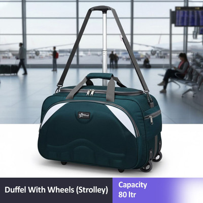 Astro (Expandable) Light weight travel luggage bag with wheels combo pack color green Duffel With Wheels (Strolley)