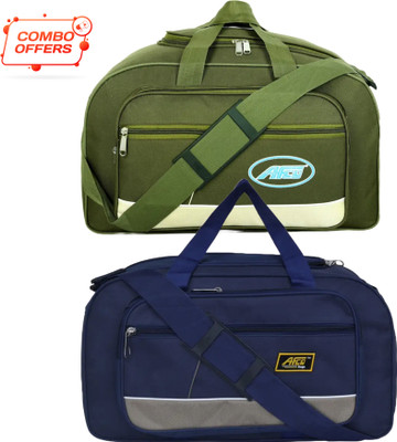 Afco Bags (Expandable) 40L Luggage duffle Bag For Men And Women Duffel With Wheels[PACK OF 2] Duffel Without Wheels