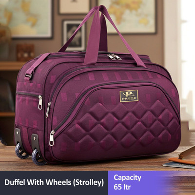 PRYDE (Expandable) Duffel Bag Duffel With Wheels (Strolley)