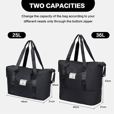 IMMUTABLE (Expandable) Best Travel Bag Expandable, Large Capacity Folding Travel Bag PMX3 Duffel Without Wheels
