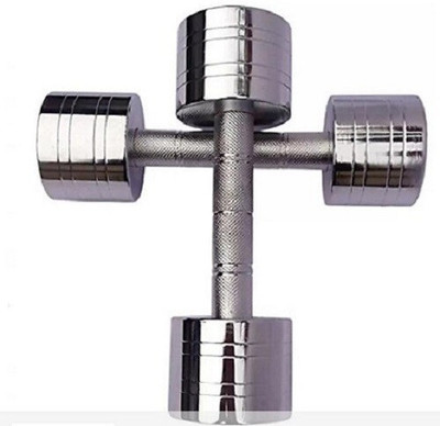 HouseOfCommon STEEL DUMBLE PAIR OF 2.5KG X 2 =5KG Fixed Weight Dumbbell(5 kg)