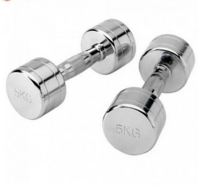 gamers hub Pair of {5 kg x 2} Steel Dumbbell GVR Fixed Weight Dumbbell(10 kg)