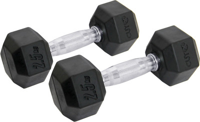 wWAR pro Hexa Dumbells with enhanced rubber finish Fixed Weight Dumbbell(5 kg)