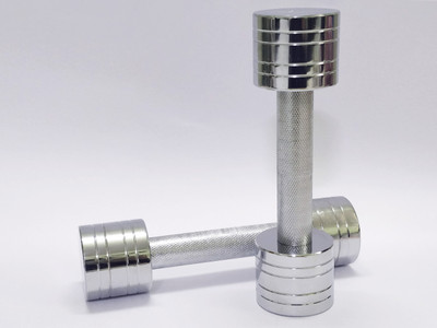 wWAR 2.5Kg Chrome Plated Steel Dumbbells (2Pcs X 2.5Kg) Fixed Weight Dumbbell(5 kg)