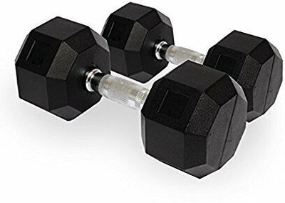 HouseOfCommon Hexa Double Hexagon 2.5KGx2 Fixed Weight Dumbbell(5 kg)