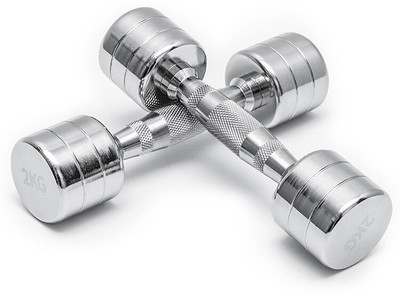 wWAR Steel Chrome Dumbbells 3 X 2 (Total Weight 6 Kg) Fixed Weight Dumbbell(6 kg)