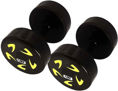 wWAR 7.5KG X 2 Pcs Exclusive Quality Rubber Dumbbell For Home & Gym Fixed Weight Dumbbell(15 kg)