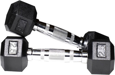 wWAR Hexa Dumbbells (Pack of Two) Set of 2.5kg Fixed Weight Dumbbell(5 kg)