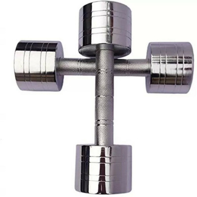wWAR Steel Dumbbell Pack of 5 KG X 2 Fixed Weight Dumbbell(10 kg)