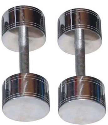 gamers hub 3kg X 2pcs Steel Chrome Plated Fixed Weight Dumbbell(6 kg)
