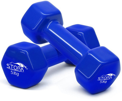 wWAR Fitness Vinyl Coated 2 Pc dumbbell 5 Kg Each Fixed Weight Dumbbell Fixed Weight Dumbbell(10 kg)