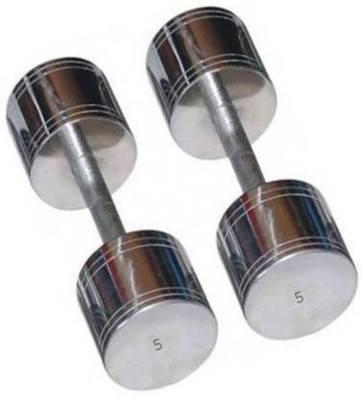 wWAR Pair Of 2x 5Kg Steel Dumbbells (Total Weight 10Kg) Fixed Weight Dumbbell(5 kg)