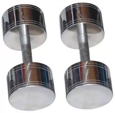wWAR Pair of 2 kg x 2 Steel Dumbbells Fixed Weight Dumbbell(4 kg)