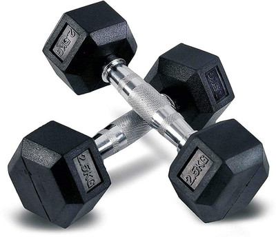 wWAR Hexa Dumbbell Set for Men & Women Professional Exercise Dumbbells Fixed Weight Dumbbell(5 kg)