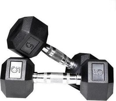 wWAR Dumbbell, 5 kgs, Pack of 2, Rubber Coated (For Men & Women) Fixed Weight Dumbbell(10 kg)