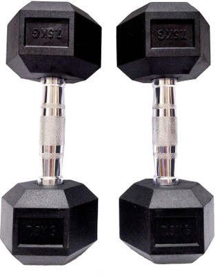 wWAR 7.5 Kg Hex Dumbbells (Pair) Fixed Weight Dumbbell(7.5 kg)