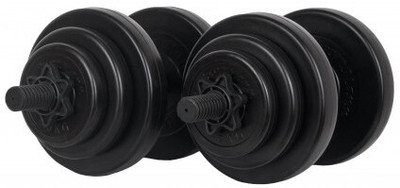 ASU FIT 8 KG FULL BLACK ADJUSTABLE DUMBBELL AND PLATE Adjustable Dumbbell(8 kg)