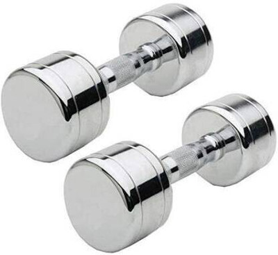 HouseOfCommon PAIR OF 5 KG(5KG X 2)STEEL DUMBBELLS Fixed Weight Dumbbell(5 kg)