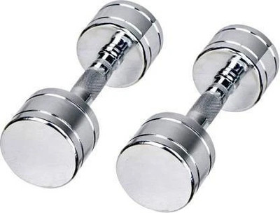 gamers hub Sports Premium Hard Chrome Steel (5kg x2) 5 kg Pair Fixed Dumbbell Set Fixed Weight Dumbbell(10 kg)