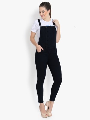 German Club Women Black Dungaree