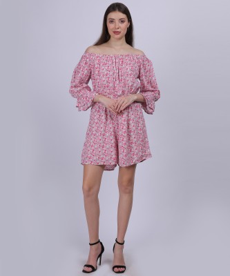 AUMBE Women Pink Romper