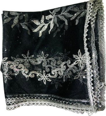 CLOTHVERSE Net Embroidered Women Dupatta