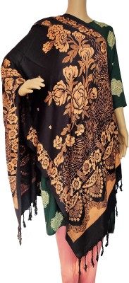 PinkFly Satin Blend Printed Women Dupatta