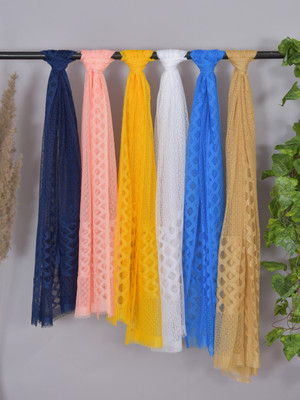 Nakoda Creation Net Self Design Women Dupatta