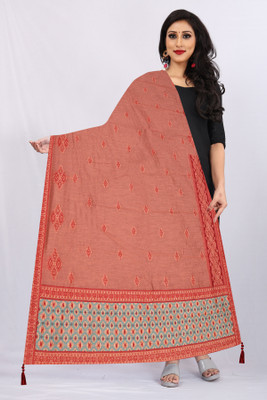 Akshita Fashion Cotton Blend Self Design Women Dupatta