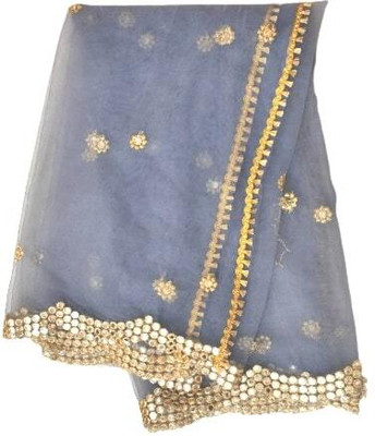Aashirwad Creations Net Embroidered Women Dupatta