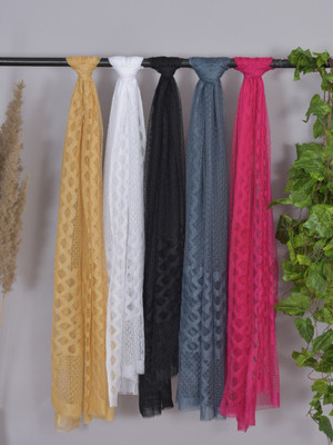 Nakoda Creation Net Self Design Women Dupatta