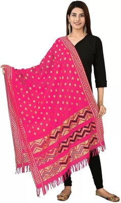 LA FEMINAE Silk Blend Self Design Women Dupatta