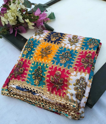 Nayerang Art Silk Embroidered Women Dupatta
