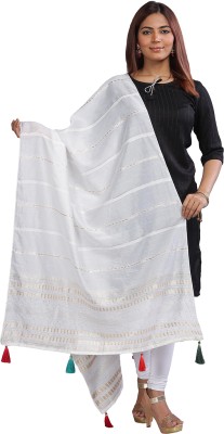 Aany's Culture Viscose Blend Embellished, Striped Women Dupatta