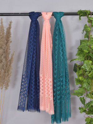Nakoda Creation Net Self Design Women Dupatta
